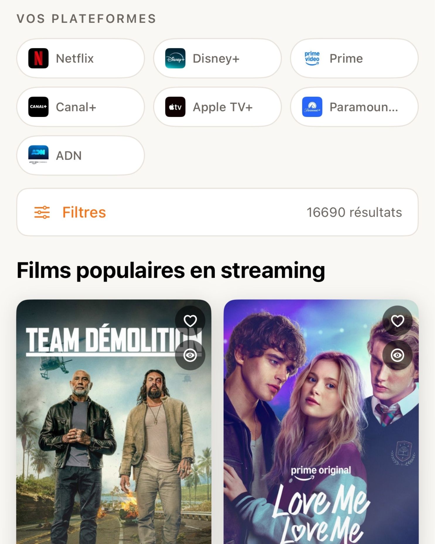 Nouveautés streaming